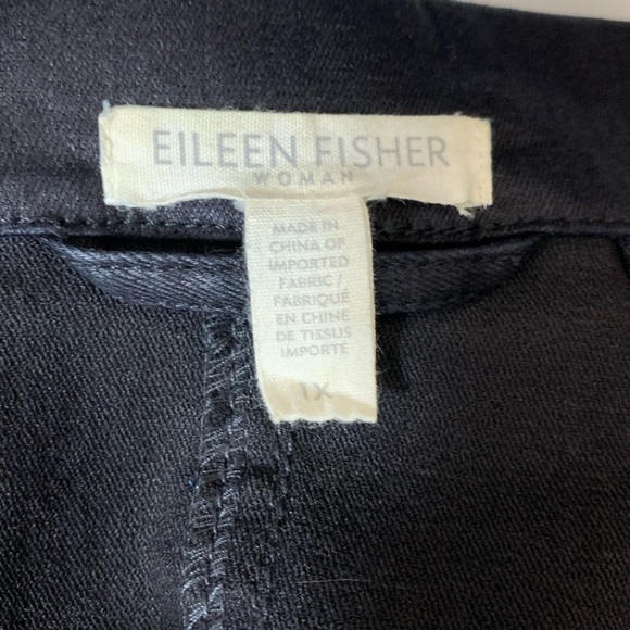 Eileen Fisher Asymmetric Zip Black Vest 1X - Picture 10 of 11
